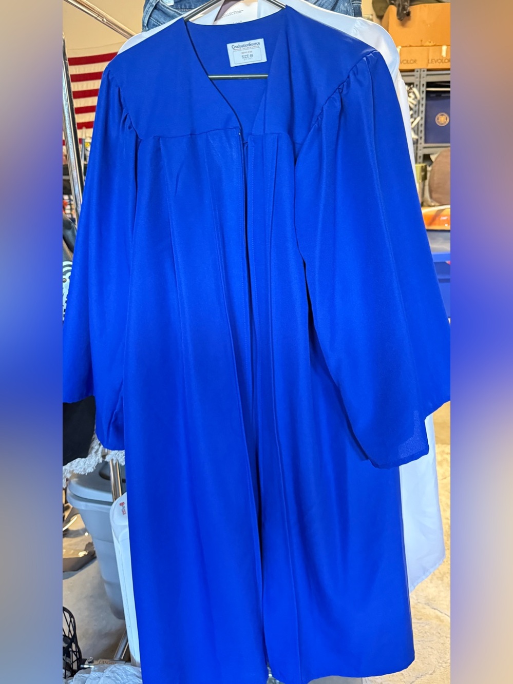 Royal Blue Graduation Gown - Classic Zip Front